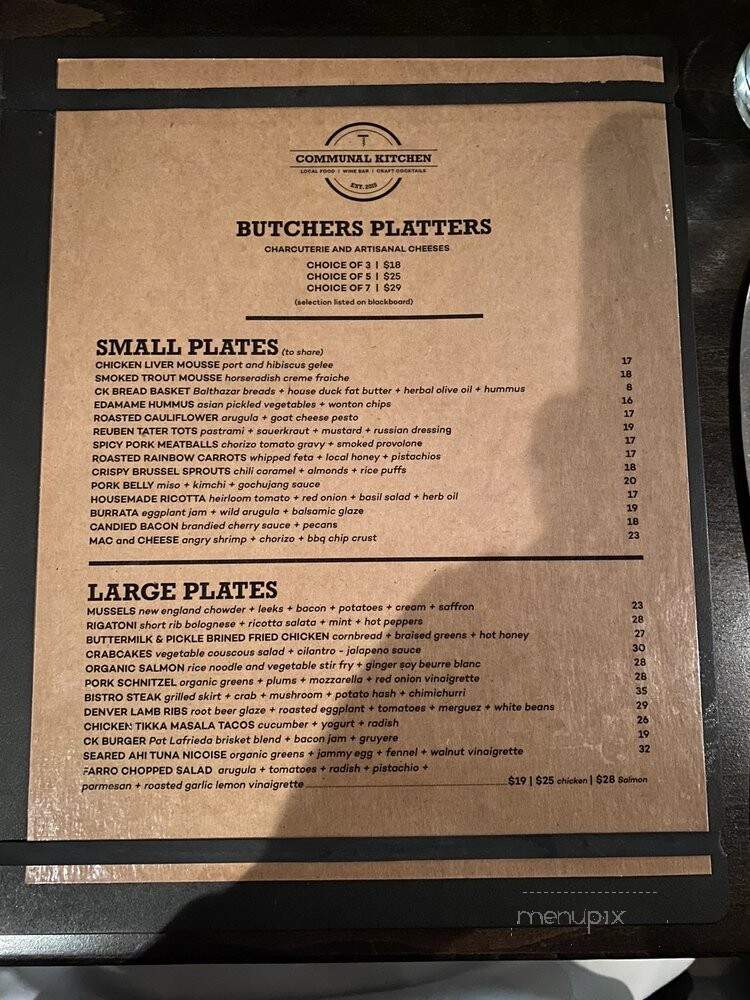 Communal Kitchen - Nyack, NY menu_pic