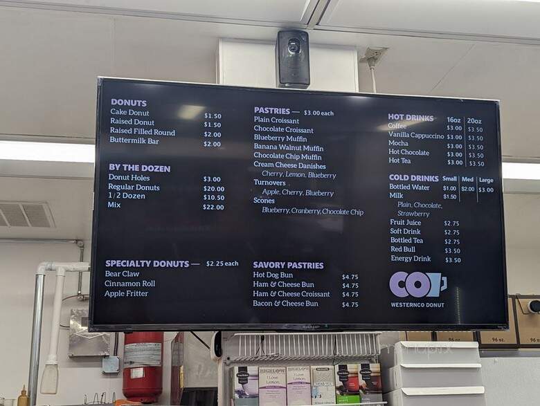 Westernco Donut - Bellevue, WA menu_pic