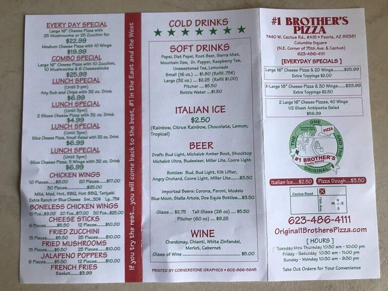 1 Brother's Pizza - Peoria, AZ menu_pic