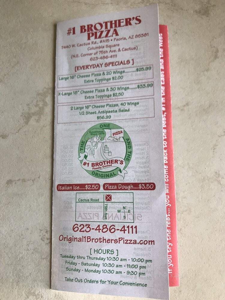 1 Brother's Pizza - Peoria, AZ menu_pic