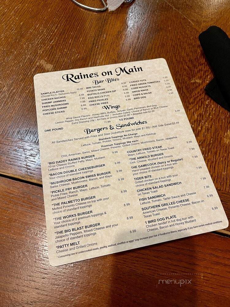 Mattison's Cafeteria - Anderson, SC menu_pic