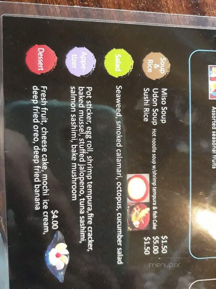 Kuru Kuru Sushi - Bellingham, WA menu_pic