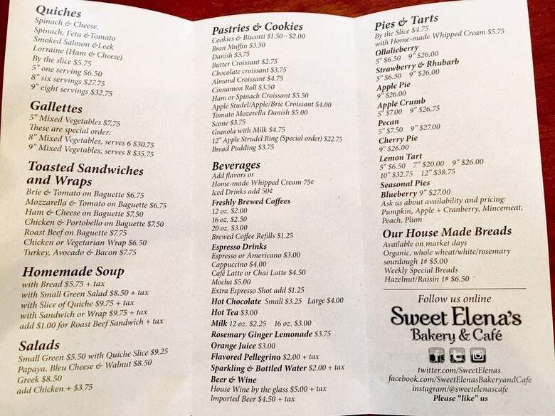 Sweet Elenas Bakery & Cafe - Sand City, CA menu_pic