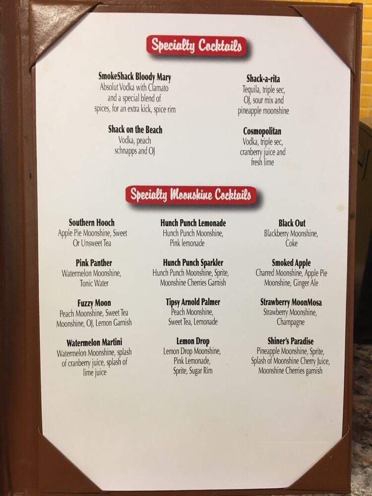 Smoke Shack BBQ - Ormond Beach, FL menu_pic