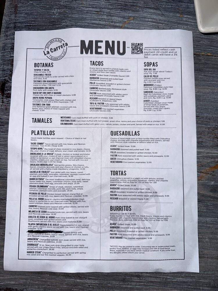 La Carreta Hispanic Grocery and Taqueria - Marietta, GA menu_pic