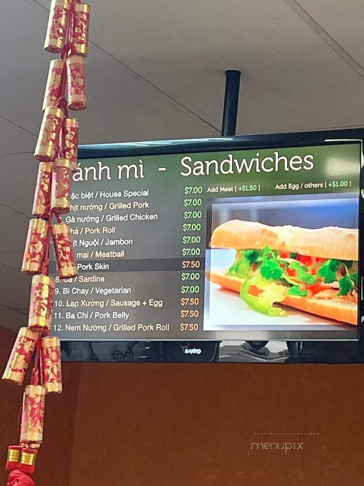Paris Bakery - San Diego, CA menu_pic