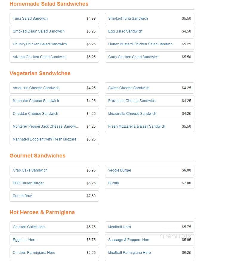 Hamilton Food Store - New York, NY menu_pic