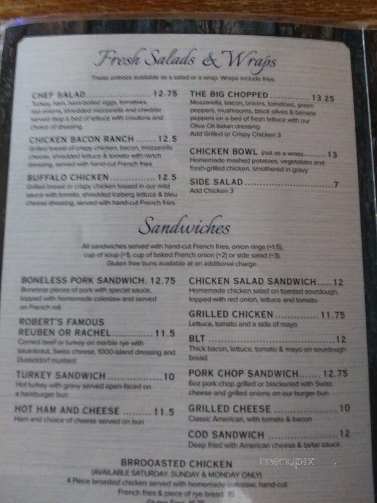 Clock Bar & Grill - Portsmouth, OH menu_pic