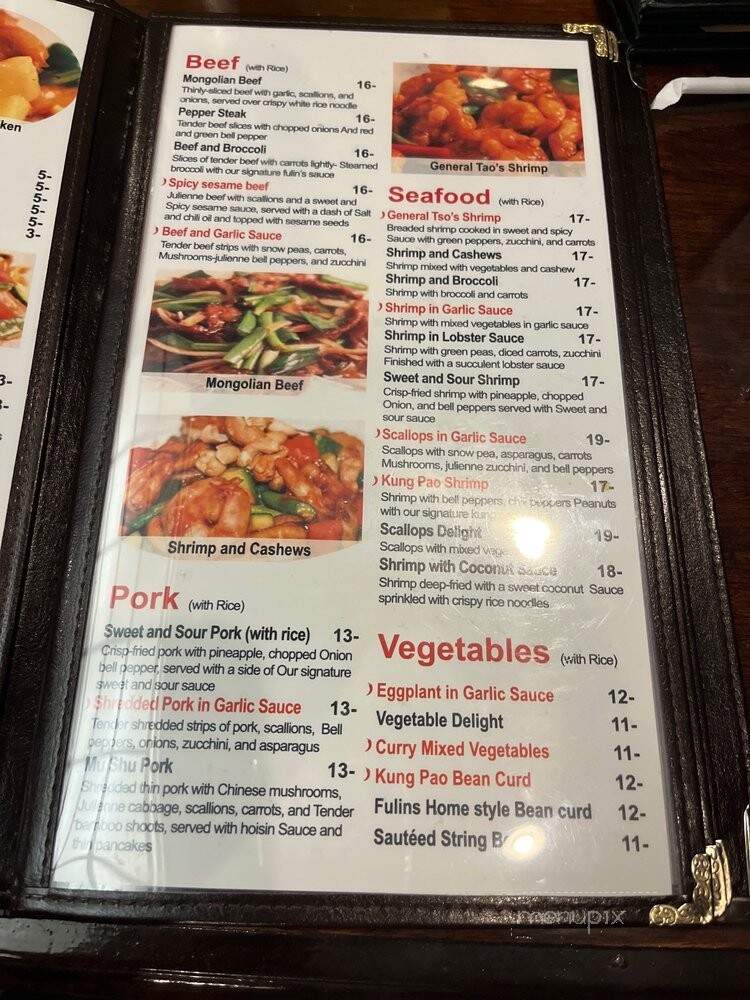 Fulins Asian Cuisine - Hendersonville, TN menu_pic