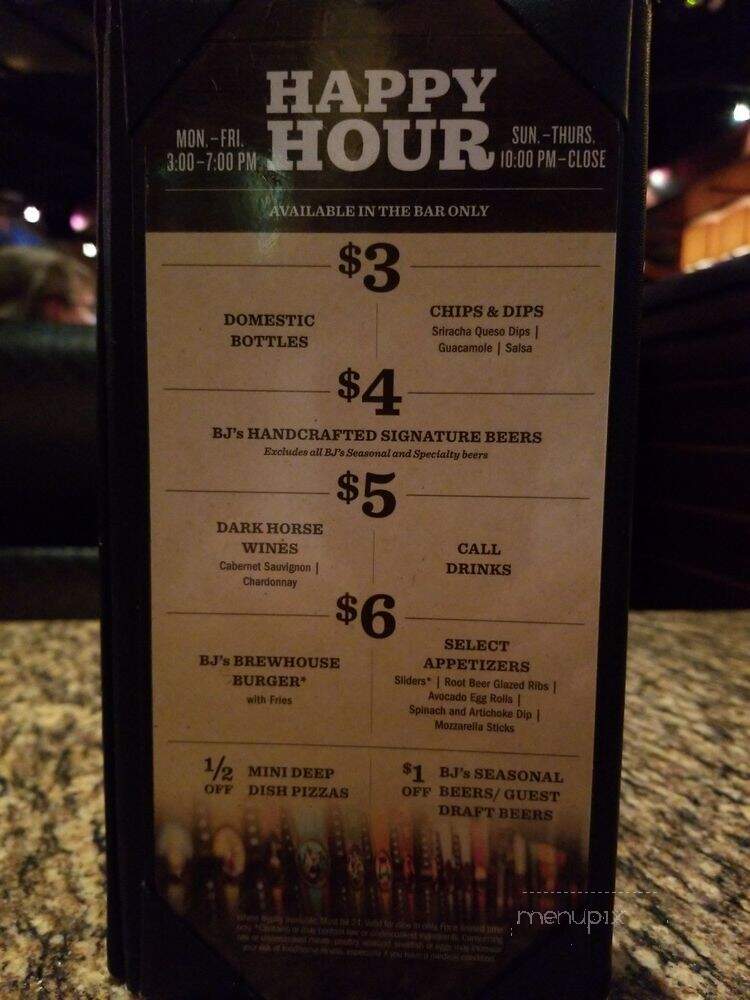 BJ's Restaurant & Brewhouse - Tukwila, WA menu_pic