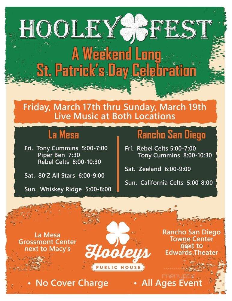 Hooleys - La Mesa, CA