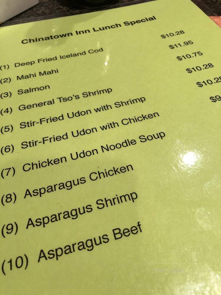 Chinatown Inn Xpress - Pittsburgh, PA menu_pic