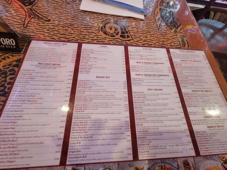 Red Thai Room - Hollywood, FL menu_pic