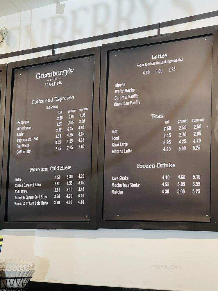 Greenberry's Coffee & Tea Co - Charlottesville, VA menu_pic