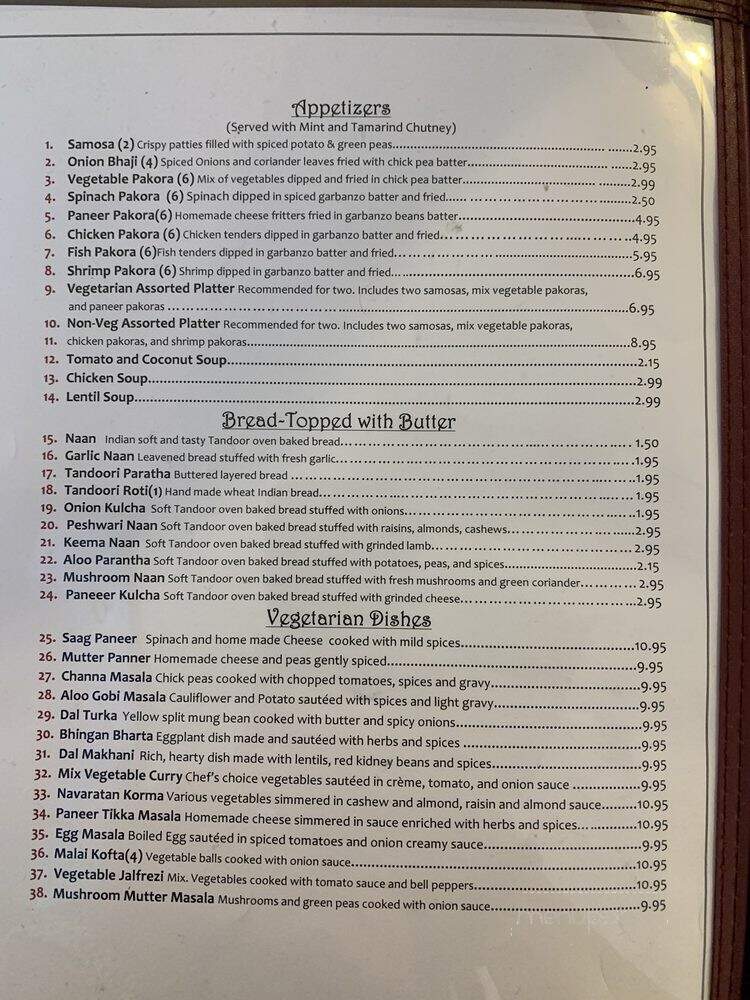 Taste of Malabar - San Antonio, TX menu_pic