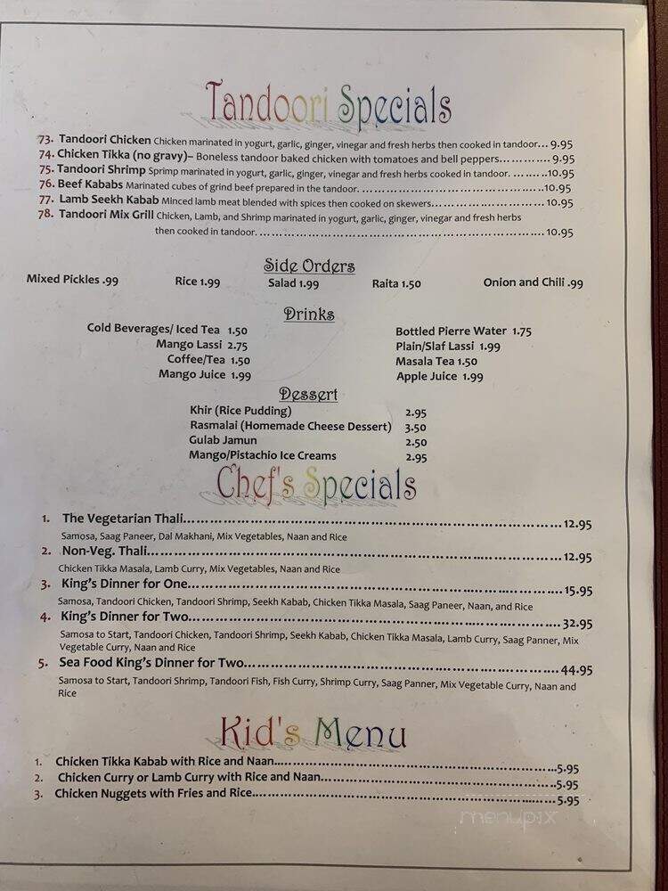 Taste of Malabar - San Antonio, TX menu_pic