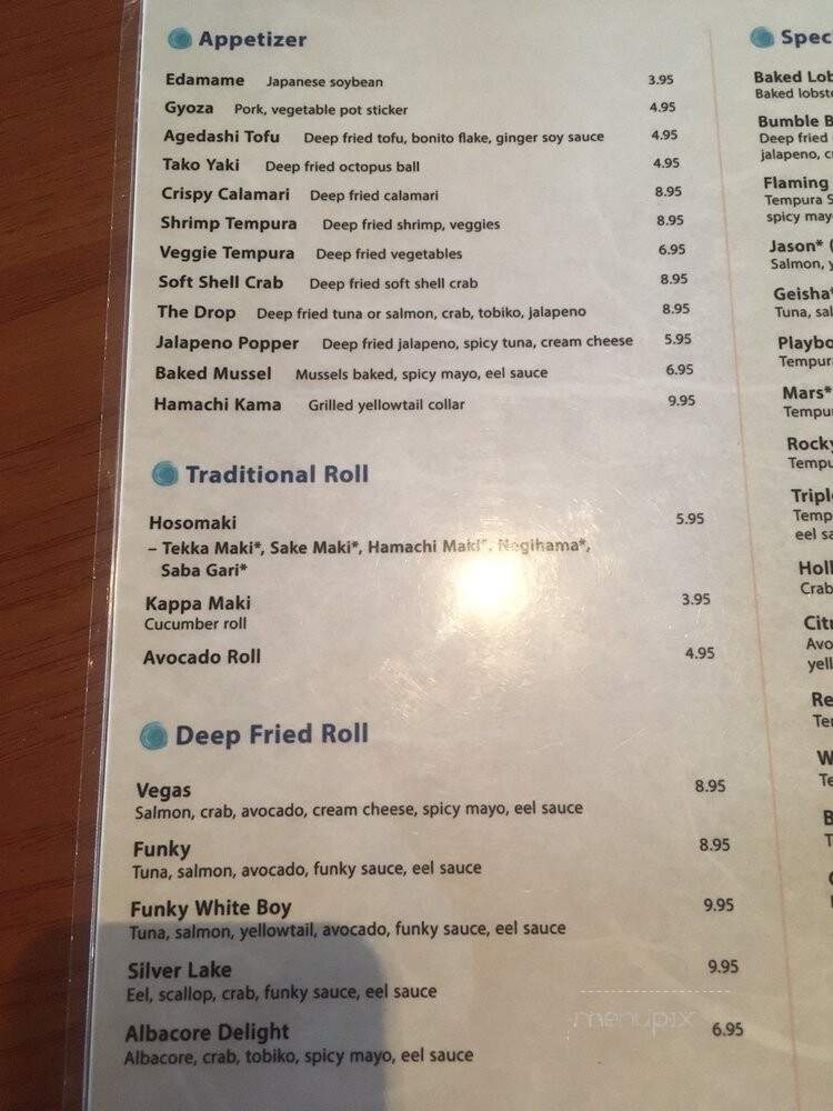 Hi Sushi - Salt Lake City, UT menu_pic