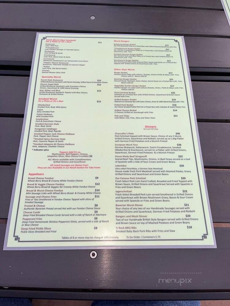 Mt Angel Sausage Company - Mount Angel, OR menu_pic