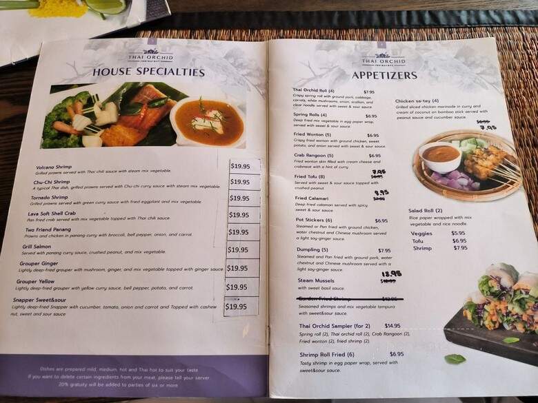 Thai Orchid Restaurant - Jacksonville, FL menu_pic