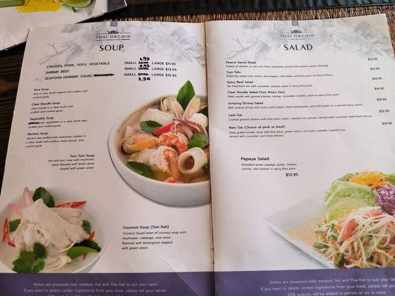 Thai Orchid Restaurant - Jacksonville, FL menu_pic