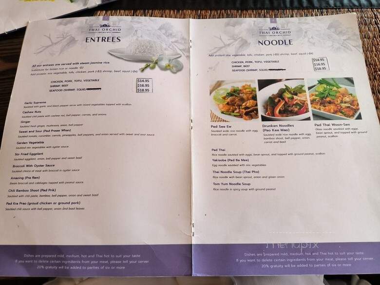 Thai Orchid Restaurant - Jacksonville, FL menu_pic