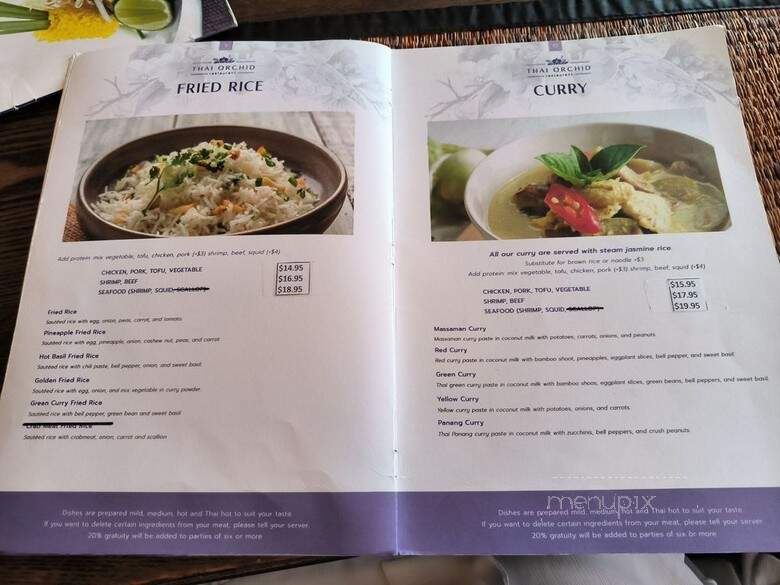 Thai Orchid Restaurant - Jacksonville, FL menu_pic