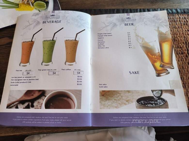 Thai Orchid Restaurant - Jacksonville, FL menu_pic