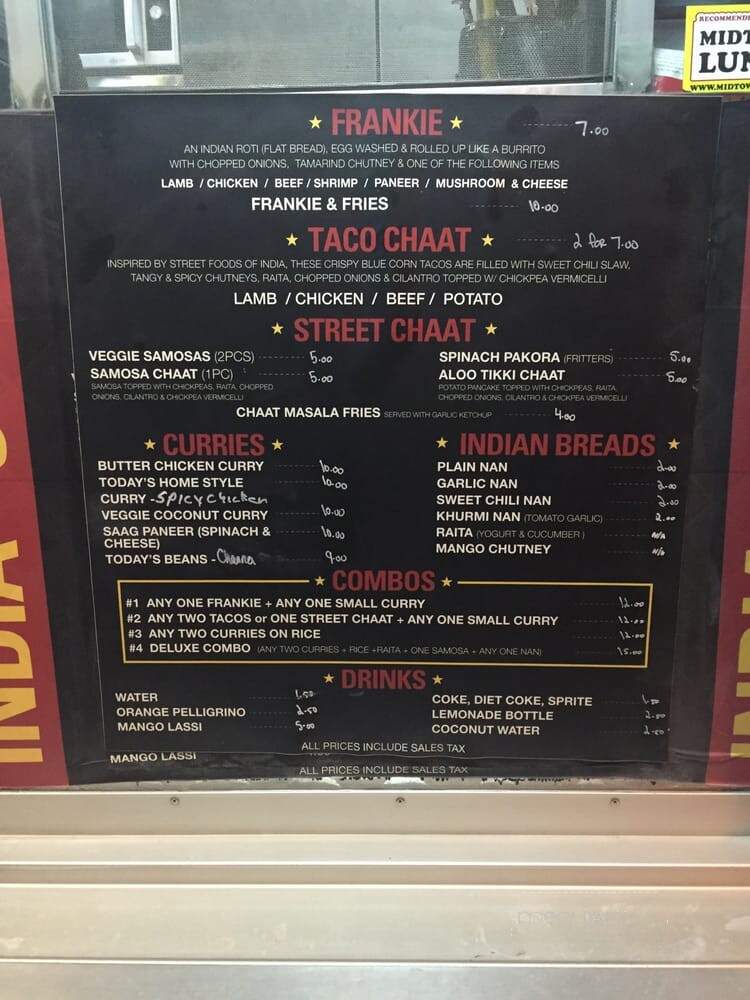 India Jones Chow Truck - Los Angeles, CA menu_pic