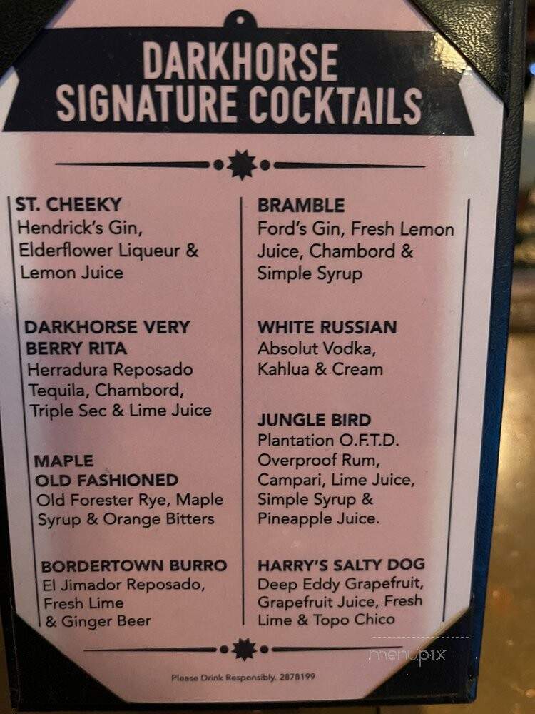 Darkhorse Tavern - Houston, TX menu_pic
