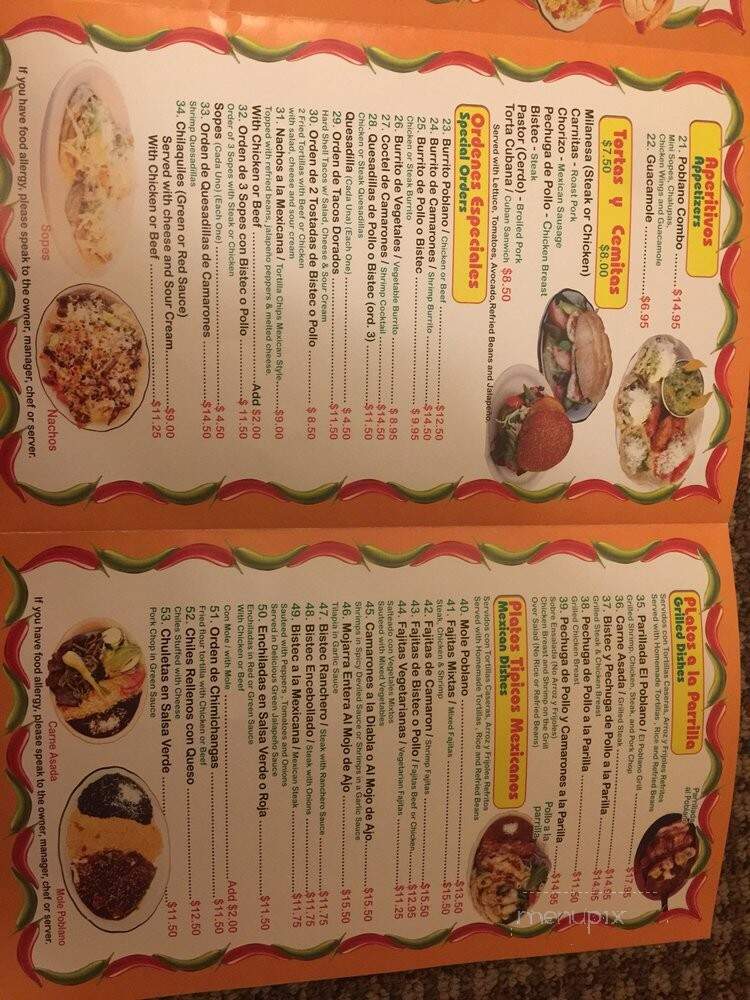 Tacos El Poblano - Yonkers, NY menu_pic