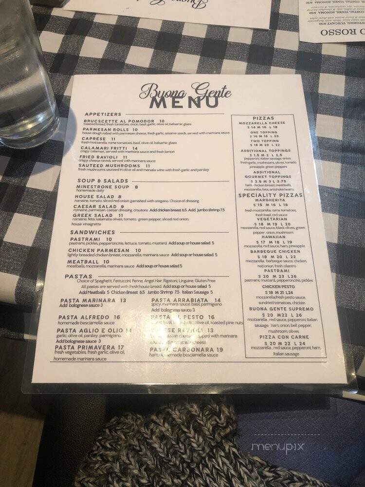 Buona Gente - Long Beach, CA menu_pic