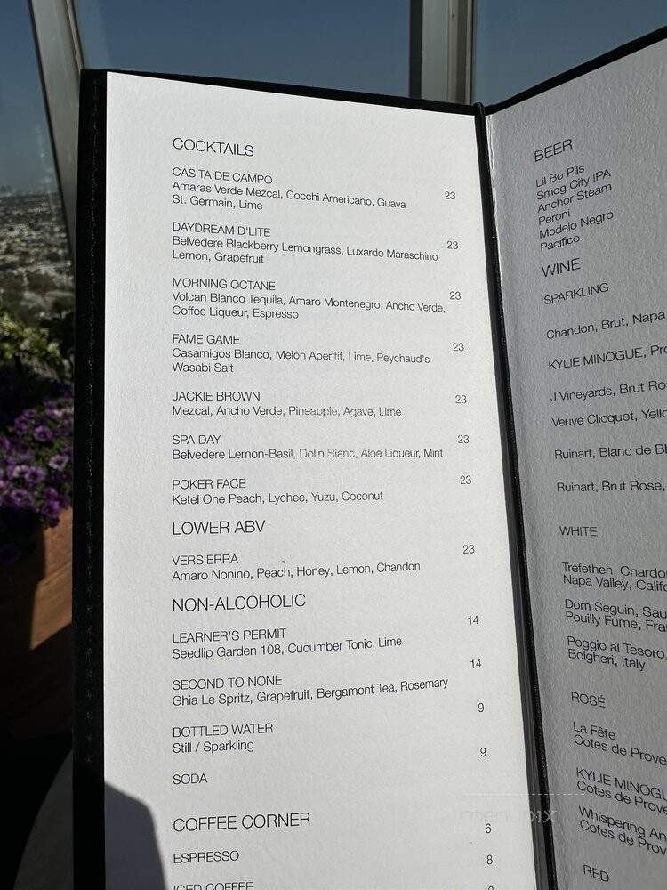 Legacy - West Hollywood, CA menu_pic
