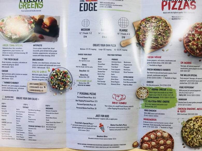 Fresh Brothers - Manhattan Beach, CA menu_pic