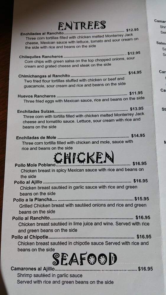 Li'l Caboose Mexican Restaurants - East Northport, NY menu_pic