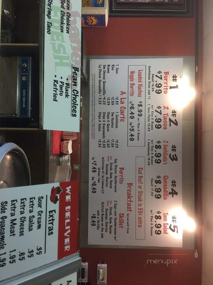 Habanero's Fresh Mexican Grill - Tucson, AZ menu_pic