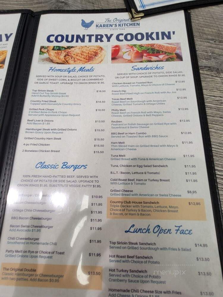 Karen's Kitchen - Palmdale, CA menu_pic
