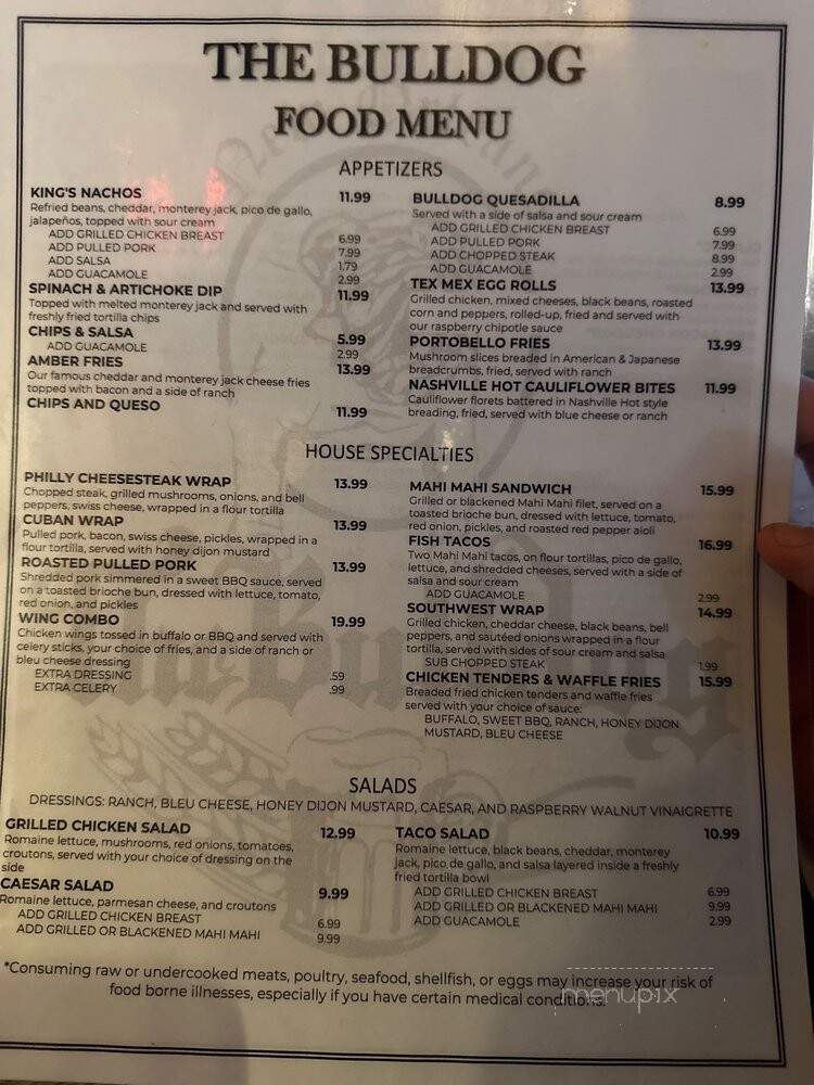 The Bulldog - New Orleans, LA menu_pic