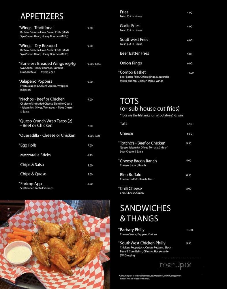 Barbary Coast - Salt Lake City, UT menu_pic