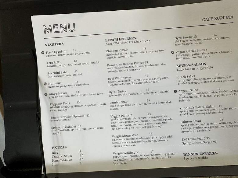 Cafe Zuppina - Lakeland, FL menu_pic