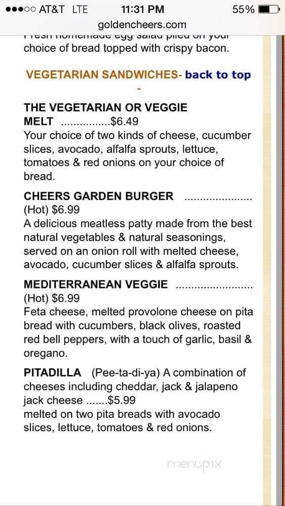 Cheers Deli & Liquor - San Diego, CA menu_pic