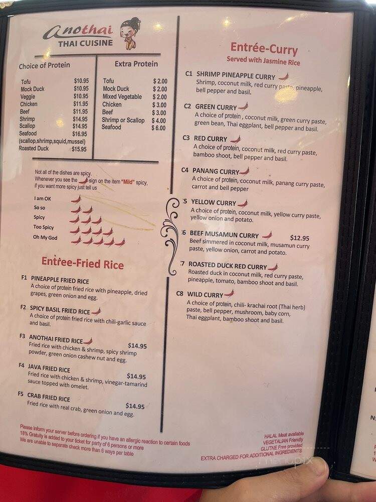 Anothai Thai Cuisine - Houston, TX menu_pic