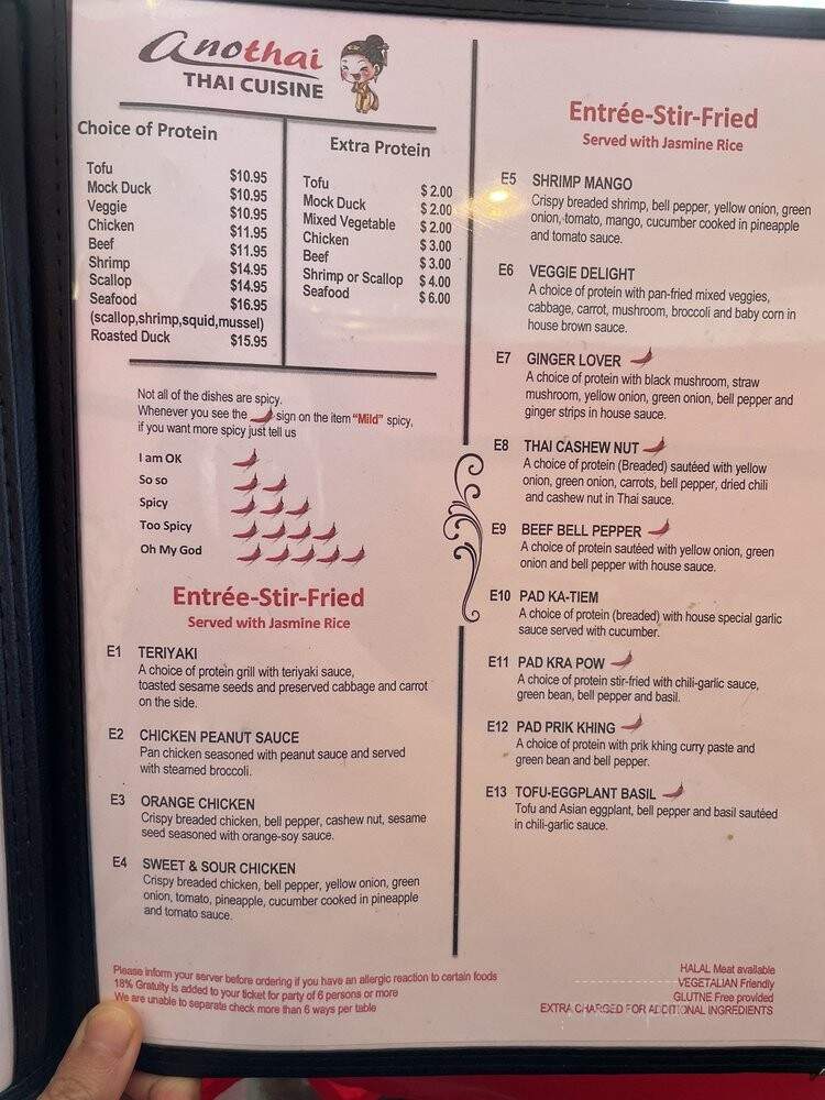 Anothai Thai Cuisine - Houston, TX menu_pic