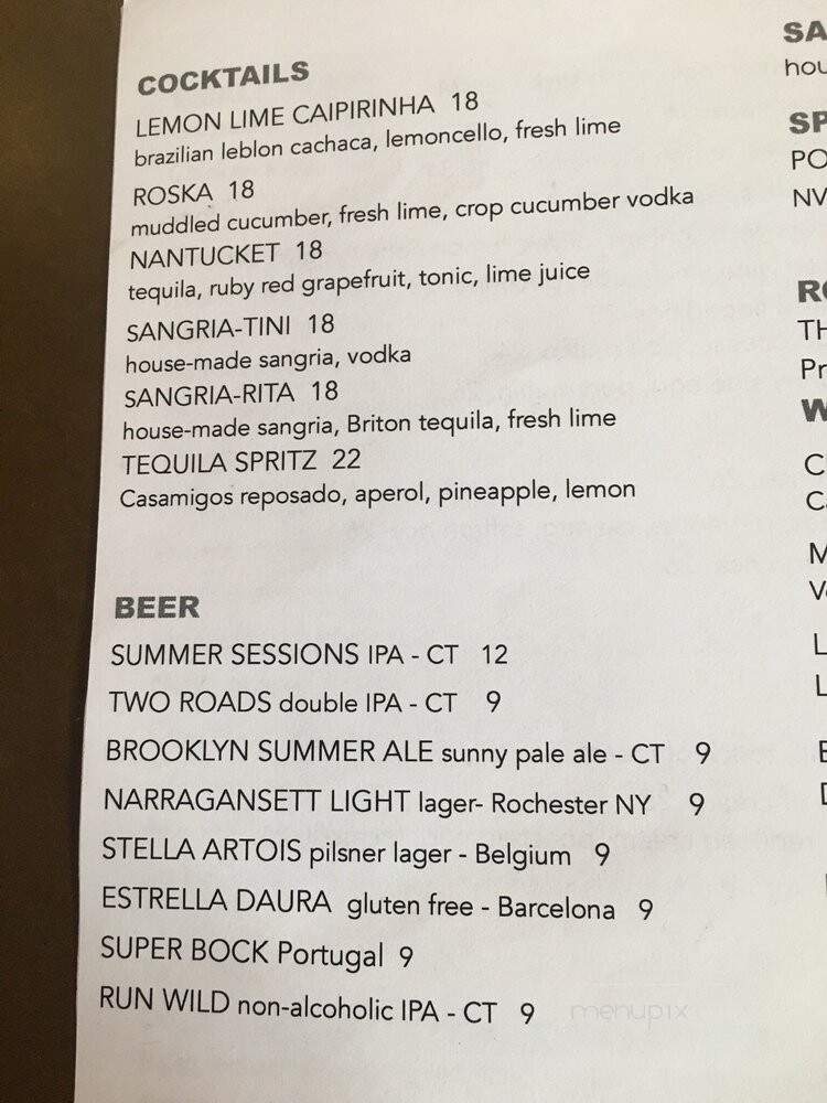 Douro Restaurant and Bar - Greenwich, CT menu_pic