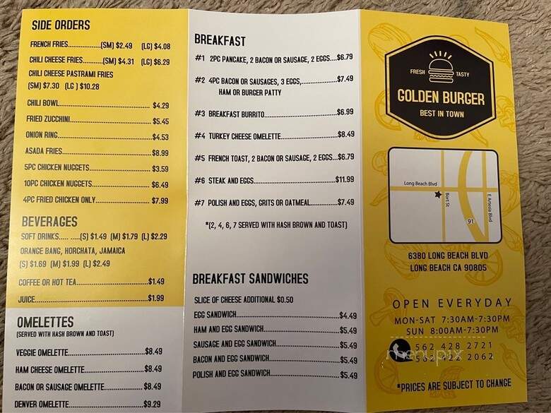 Golden Burger - Long Beach, CA menu_pic