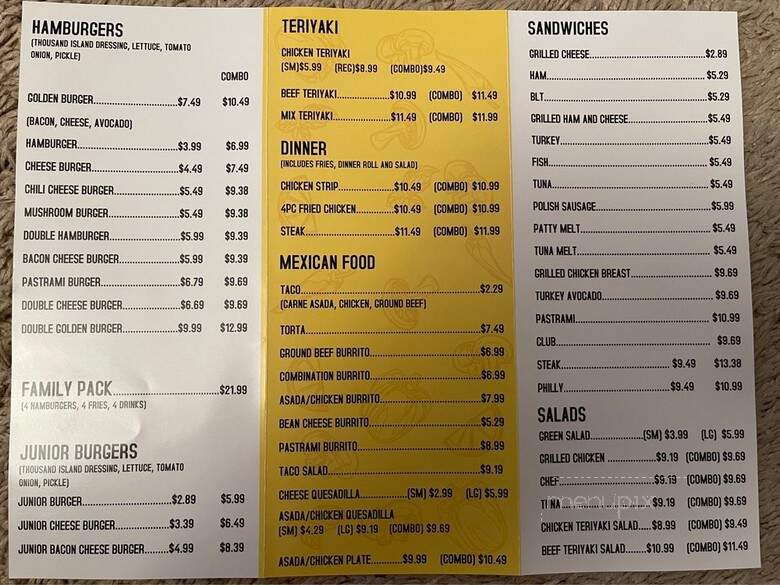 Golden Burger - Long Beach, CA menu_pic