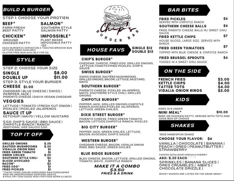Off Campus Bar & Grill - Carrollton, GA menu_pic