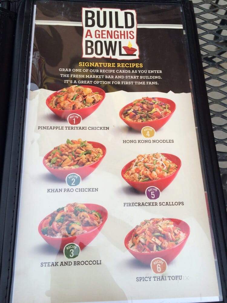 Genghis Grill - Sparks, NV menu_pic