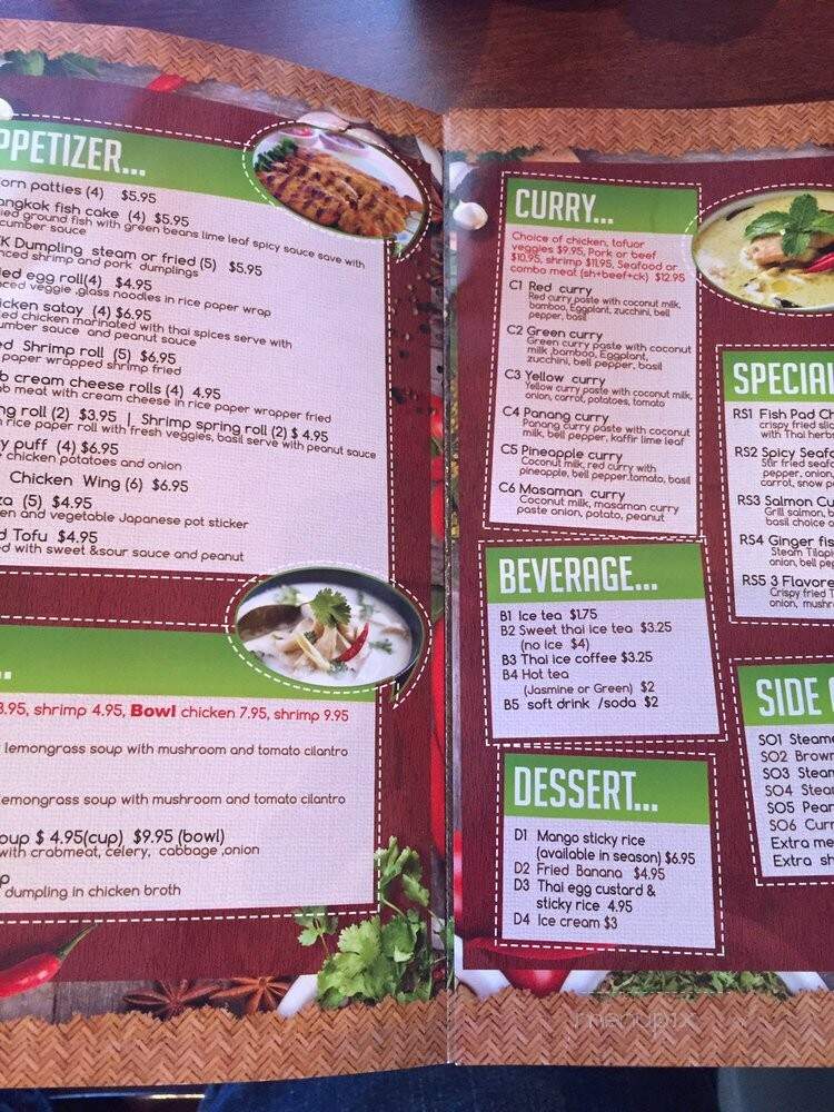 Thai Red Curry Cuisine - Carrollton, TX menu_pic