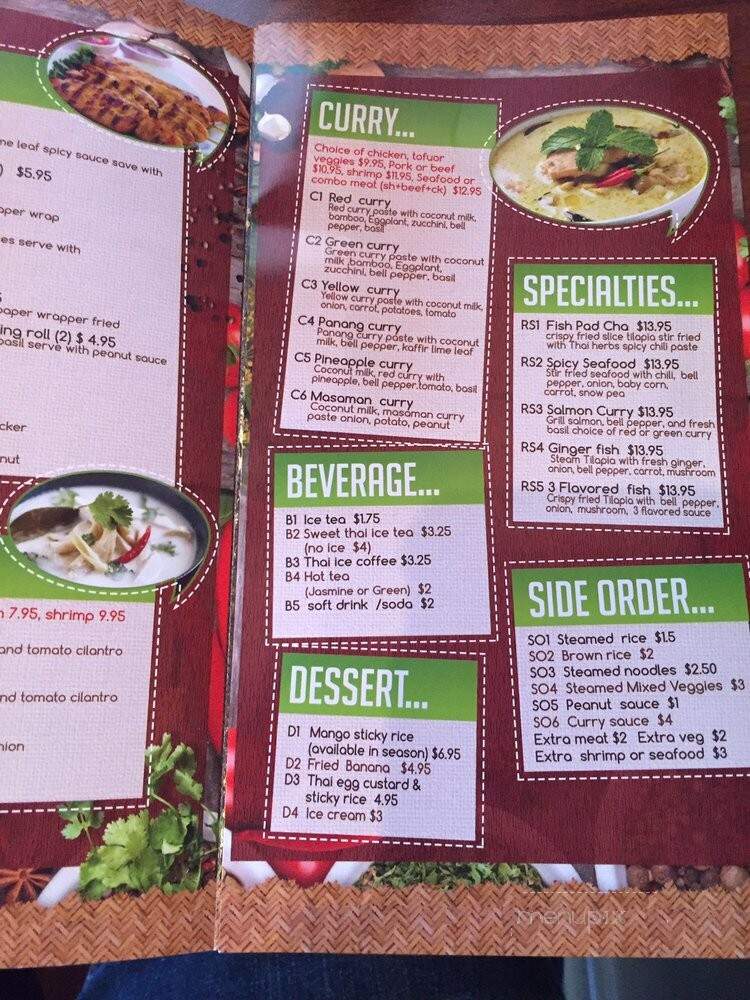 Thai Red Curry Cuisine - Carrollton, TX menu_pic