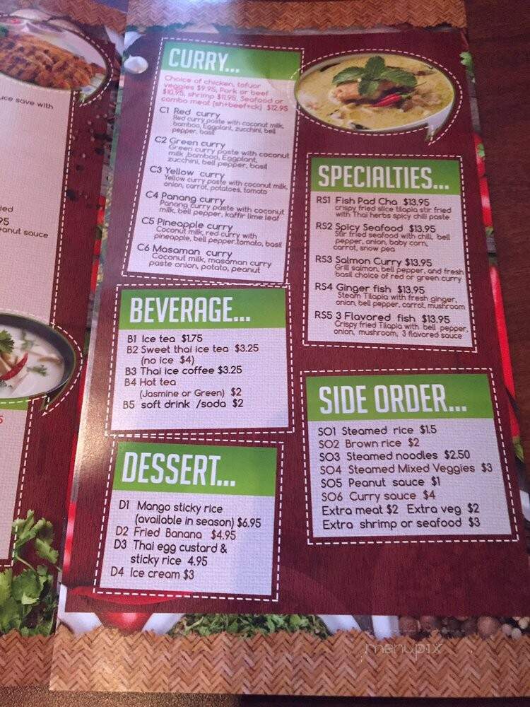 Thai Red Curry Cuisine - Carrollton, TX menu_pic